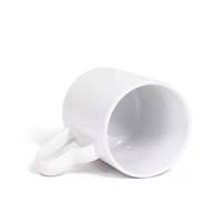 Tasses à sublimation avec logo imprimé personnalisé, transfert de chaleur, en porcelaine, café blanc, pour couples, amour, forme de poignée en cœur, 11oz
