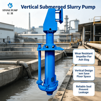 Pompe à boue verticale immergée haute résistance à l'usure pour le lavage des scories métallurgiques et le déversement des résidus d'eaux usées