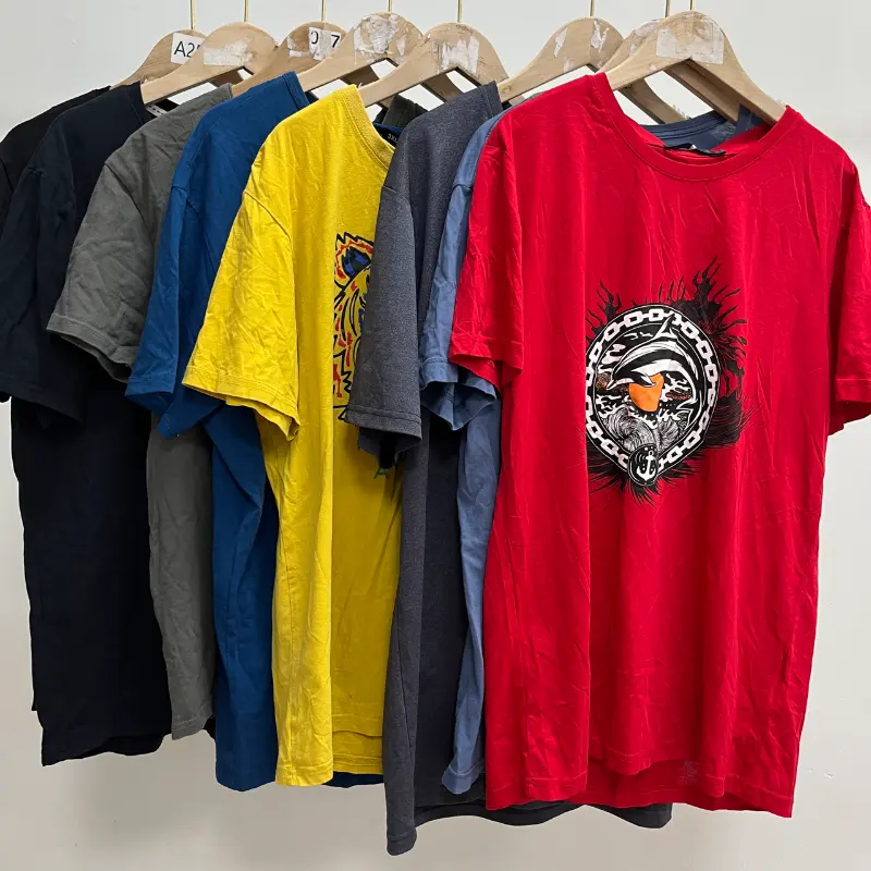 Factory wholesale uk used clothes bales summer used clothes bulk second hand clothing men polo tshirt from uk 45-50kg