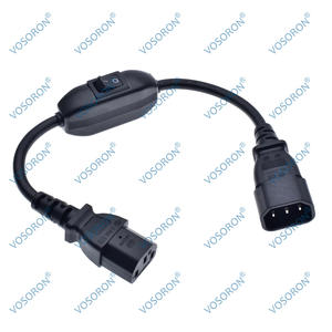 Dây cáp điện IEC 320 C14 để C13 PDU up điện mở rộng cáp với on off chuyển đổi 10A - Product Image 2