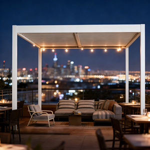 Pérgola Bioclimática Moderna de Fábrica OEM, Cubiertas para Patio, Cocina Exterior Automática, Gazebo de Aluminio con Techo de Láminas - Product Image 3