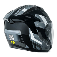 Casque de moto 3/4 directement de l'usine - 3C&DOT, double visière et prêt à l'emploi