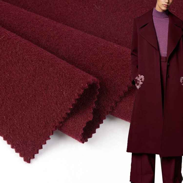 Осенне-зимняя популярная Тяжелая шерстяная ткань с полиэфирным покрытием rayo