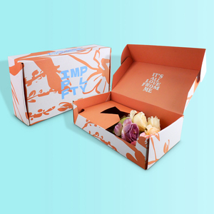 Wencai Tùy Chỉnh In Ấn Đẹp Sang Trọng Nắp Và Cơ Sở Hộp Hoa Có Thể Gập Lại Màu Đen Màu Hồng Giấy Quà Tặng Bưu Phẩm Vận Chuyển Hộp Cho Hoa - Product Image 6