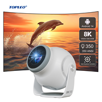 Projecteur de salon Topleo Led, vidéo Led portable, projecteurs intelligents Android 14, meilleur mini projecteur 4k pour home cinéma, décodage 8k