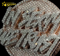 Pendentif Lettre Personnalisé VVS Moissanite pour Homme, Testeur de Diamant, Breloques Hip Hop, Bijoux en Argent 925 Iced Out