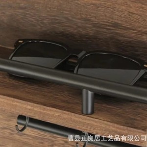 Wooden <b>Wall</b> <b>Mounted</b> <b>Shelf</b> Round Key Holder Entryway Storage Rack Office Organizer Solid Wood Background Decoration - Product Image 2