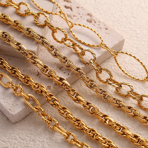 Cuban <b>Chain</b> Necklace Chunky Gold Plated <b>Titanium</b> Steel Unisex Hip Hop Fashion Jewelry Gift 128cm - Product Image 1