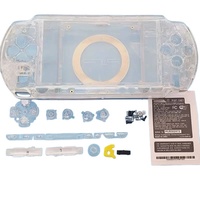 Casing Pengganti Full Set untuk Konsol PSP 1000 1001, Cover Casing Transparan dengan Tombol dan Part