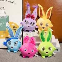 Peluche Super Douce Lisa Cartoon Sunny Bunnies Sunshine Little Rabbit en Polyester et Coton PP, Lavable en Maille pour Pâques