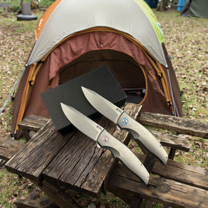 سكين جيب فاخر بشفرة من مسحوق فولاذ M390، أداة EDC راقية بمقبض تيتانيوم مصنع بتقنية CNC، مناسب للاستخدام القتالي والتخييم بنمط Bowie وللأعمال اليدوية DIY - Product Image 3