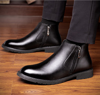 Bottes Martin pour hommes, tige en microfibre, doublure polaire, bottes Chelsea chaudes, chaussures en coton à tige haute, style décontracté et professionnel, OEM
