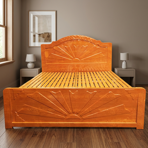 Base de Cama Queen de Acero con Recubrimiento en Polvo de Alta Calidad, Diseño Tipo Madera, Elegante y Sofisticada, Convertible y Duradera - Product Image 3