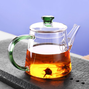 Heat Resistance Borosilicate Glass Explosionproof Healthy Hot Sale Clear Hand-blown Japandi Style Eco-Friendly <strong>Turkish</strong> <strong>Teapot</strong> - Product Image 5
