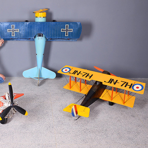 Modelos de Biplano de Metal, Artesanía Retro Vintage - Product Image 2
