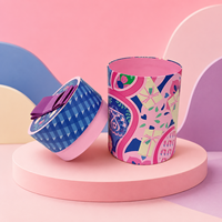 Boîte en tube de papier rond recyclable avec nœud pour l'emballage de produits de beauté, de bonbons, de bijoux et de cadeaux de luxe en gros