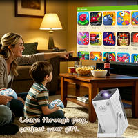 Projecteur LCD intelligent portable N6 pour l'éducation des enfants et les jeux interactifs en famille, projecteur vidéo intelligent pour la maison