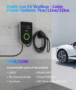 เครื่องชาร์จ EV 22Kw อ็อคพีเมนเนคส์แบบ2 32A 3เฟส7kw วอลบ็อกซ์ชาร์จไฟในรถเร็ว - Product Image 2