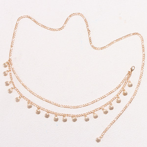 Corrente de Cintura Feminina Estilo Hip Hop com Strass de Cristal e Tassel em Camadas de Metal - Product Image 4