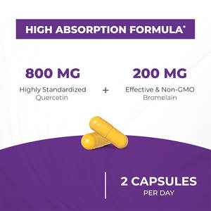 Cápsulas de quercetina ODM OEM, suplemento dietético con bromelina que promueve un sistema inmunológico saludable y apoya la salud respiratoria - Product Image 3