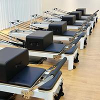 Machine de Pilates Reformer en aluminium léger et durable, télescopique, réglable en hauteur au sol, avec 6 ressorts, pour équipement de yoga