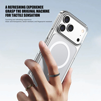 Casing Magnetik Mewah dengan Paduan Warna untuk iPhone 17 16 15 Pro Max, Tahan Banting, Dilengkapi Lubang Tali Gantungan Ganda, Pelindung Belakang Warna Asli