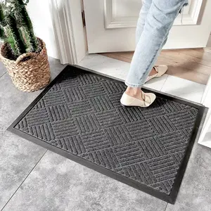 Commerciale entra zerbini personalizzati con Logo stampato tappetini in gomma con supporto di benvenuto ingresso porta d'ingresso tappetini