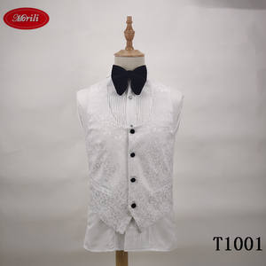 Morili Haute Qualité O Cou Revers Slim Fit Groom Tuxedos <span class=keywords><strong>Rouge</strong></span> <span class=keywords><strong>Blanc</strong></span> Dernier Manteau Hommes Costumes MMSB58 - Product Image 3