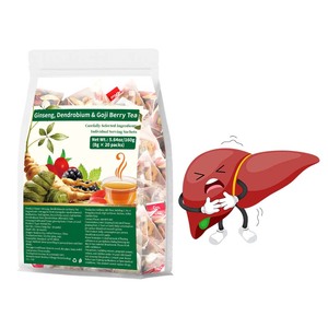 Tè Naturale Cinese alle Erbe per la Cura del Fegato, Tè Detox al Ginseng, Dendrobium e Bacche di Goji per il Supporto Renale e la Salute Quotidiana - Product Image 1