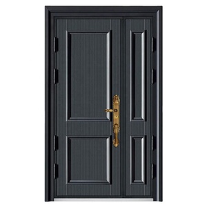 Puerta de Entrada Residencial Moderna y Popular, a Prueba de Balas, Doble Antirrobo, de Aluminio Fundido y Hierro, para Exteriores - Product Image 5