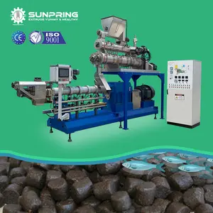 SUNPRING doppelschnecken-extruder für fischfutter-extrudermaschine für schwimmende fischfuttermittel pellet-herstellungsmaschine für schwimmendes fischfuttermittel