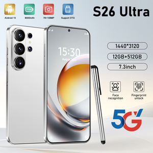 Smartphone S26Ultra 5G Originale 12+512GB, Schermo 7.3 Pollici, Fotocamera 78MP+108MP, Batteria 8000mAh, Dual SIM, Telefono Cellulare <span class=keywords><strong>con</strong></span> <span class=keywords><strong>Penna</strong></span> Integrata - Product Image 1