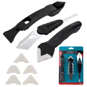 <span class=keywords><strong>Kit</strong></span> de 3 spatules en silicone pour <span class=keywords><strong>calfeutrage</strong></span>, jointoiement et finition, outils de nettoyage et de finition pour produits d'étanchéité - Product Image 6