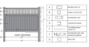 Vente flash - Panneaux de clôture en vinyle blanc de 6x8 pieds, design moderne, 100% matière vierge, avec dessus en piquets - Product Image 5