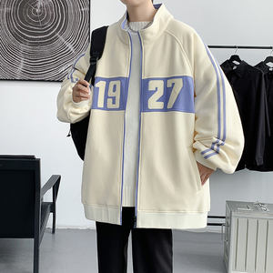 Cardigan fin personnalisé avec logo, style rétro américain, coupe oversize contrastée, respirant, pour printemps et automne - Product Image 2