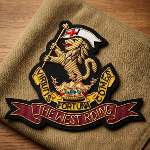 THE WEST RIDING High Quality Lace Embroidered Patch <b>Sew</b>-On Fabric Badge Circular Luxury Design for Garment - Product Image 1