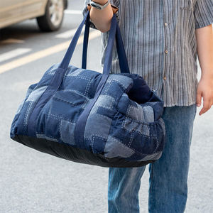 Reizen Veiligheidssteun <span class=keywords><strong>Vintage</strong></span> Denim Patchwork Hond Autostoel <span class=keywords><strong>Bed</strong></span> Met Veiligheidsgesp Op Maat Luxe Duurzame Hondenbedden Huisdier Autostoel - Product Image 4