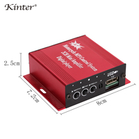 Kinter-Radio Fm A7, reproductor de Mp3 para motocicleta y coche, Mini amplificador de Audio, entrada Usb, Tf, lector de tarjetas de memoria