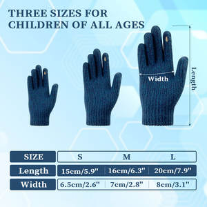 Usine Tricoté Enfants Doigt Deux Doigts <span class=keywords><strong>Vertical</strong></span> Trou Ouvert Téléphone Mobile Écran Tactile Gants De Vélo - Product Image 5
