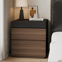 Table de chevet secrète The Wild Hide, unité de rangement minimaliste italienne multifonctionnelle avec tiroirs cachés, rangement de chevet
