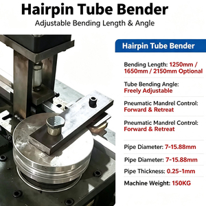 Máquina Manual para Doblar <span class=keywords><strong>Tubos</strong></span> <span class=keywords><strong>de</strong></span> Aluminio en Forma <span class=keywords><strong>de</strong></span> U, para Intercambiadores <span class=keywords><strong>de</strong></span> Calor y Tuberías <span class=keywords><strong>de</strong></span> HVAC - Product Image 5