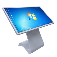 55 65 pouces Android Win10 OS tout en un PC kiosque d'affichage lcd interactif style K 4k lecteur de publicité intérieure kiosque à écran tactile