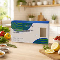 Boîte en carton blanc écologique et recyclable personnalisée avec fenêtre et fermeture éclair, boîte à rabat pour l'emballage de fournitures médicales, pliable