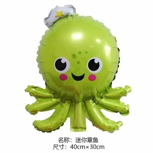 Globos de Aluminio con Diseño de Dibujos Animados, Tema Oceánico, Pulpo, Tiburón, Decoraciones para Fiestas de Cumpleaños, Globos de Juguete - Product Image 2