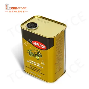 Boîte de conserve d'huile de soja en métal 4L personnalisée emballage de boîte de conserve d'olive vide de qualité alimentaire