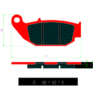 Ventes directes d'usine de plaquettes de frein avant et arrière de moto plaquettes de friction de moto pour Honda <span class=keywords><strong>CBR</strong></span> 125/CBF <span class=keywords><strong>250</strong></span> FA629 - Product Image 4