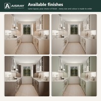 Meuble de cuisine sur mesure en chêne blanc, aménagement classique en U, idéal pour projets d'appartements, avec boîtes de rangement en MDF et rangements extractibles