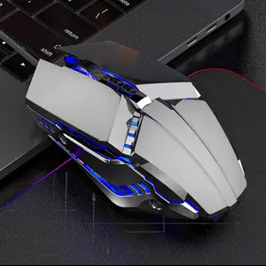 Atacado Metal Wind Sete Botões 4 Cores Respirando Luz Switchable DPI Mouse Para Gamers