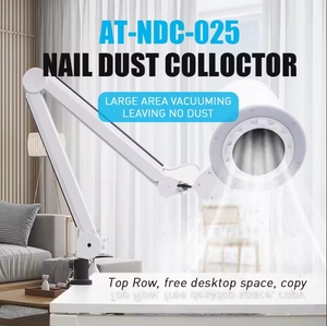 Good Quality Professional 360 Degree Adjustable Rechargeable <b>Hand</b> Heart Nail Dust Vacuum Collector Flexible Nail Plastic Square - Product Image 2