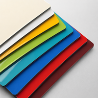 Panneau composite en aluminium brillant 4 mm, taille personnalisée, revêtement PE, vert sauge, panneau ACM pour revêtement mural intérieur